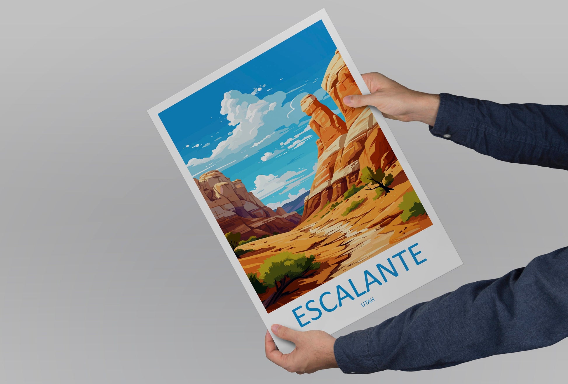 Escalante Travel Print Wall Art Escalante Wall Hanging Home Décor Great Escalante Art Lovers Utah Art Lover Gift