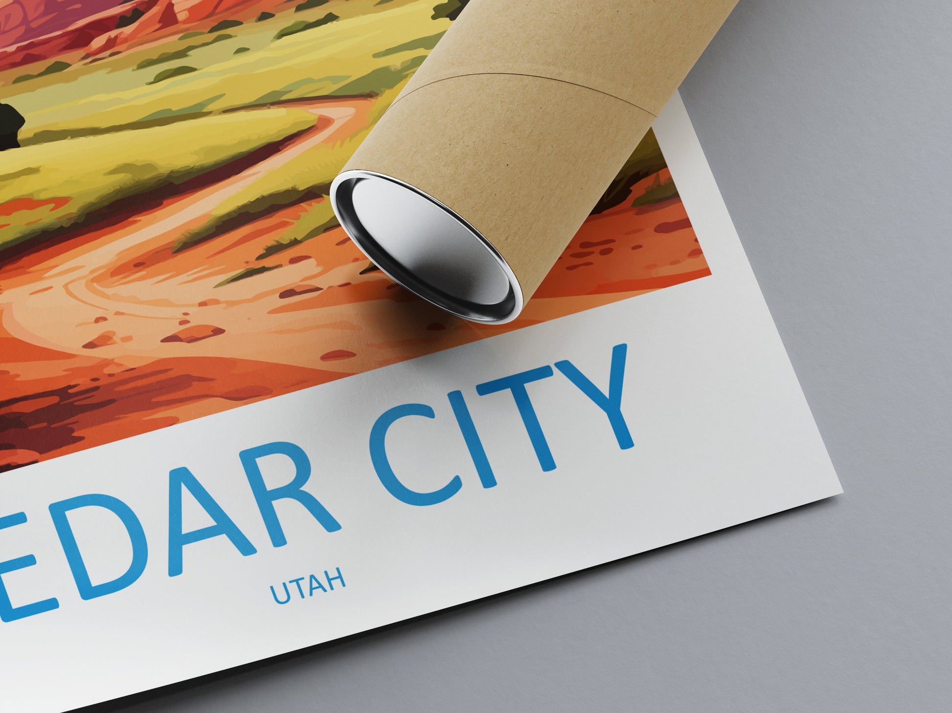Cedar City Travel Print Wall Art Cedar City Wall Hanging Home Décor Cedar City Art Lovers Utah Art Lover Gift