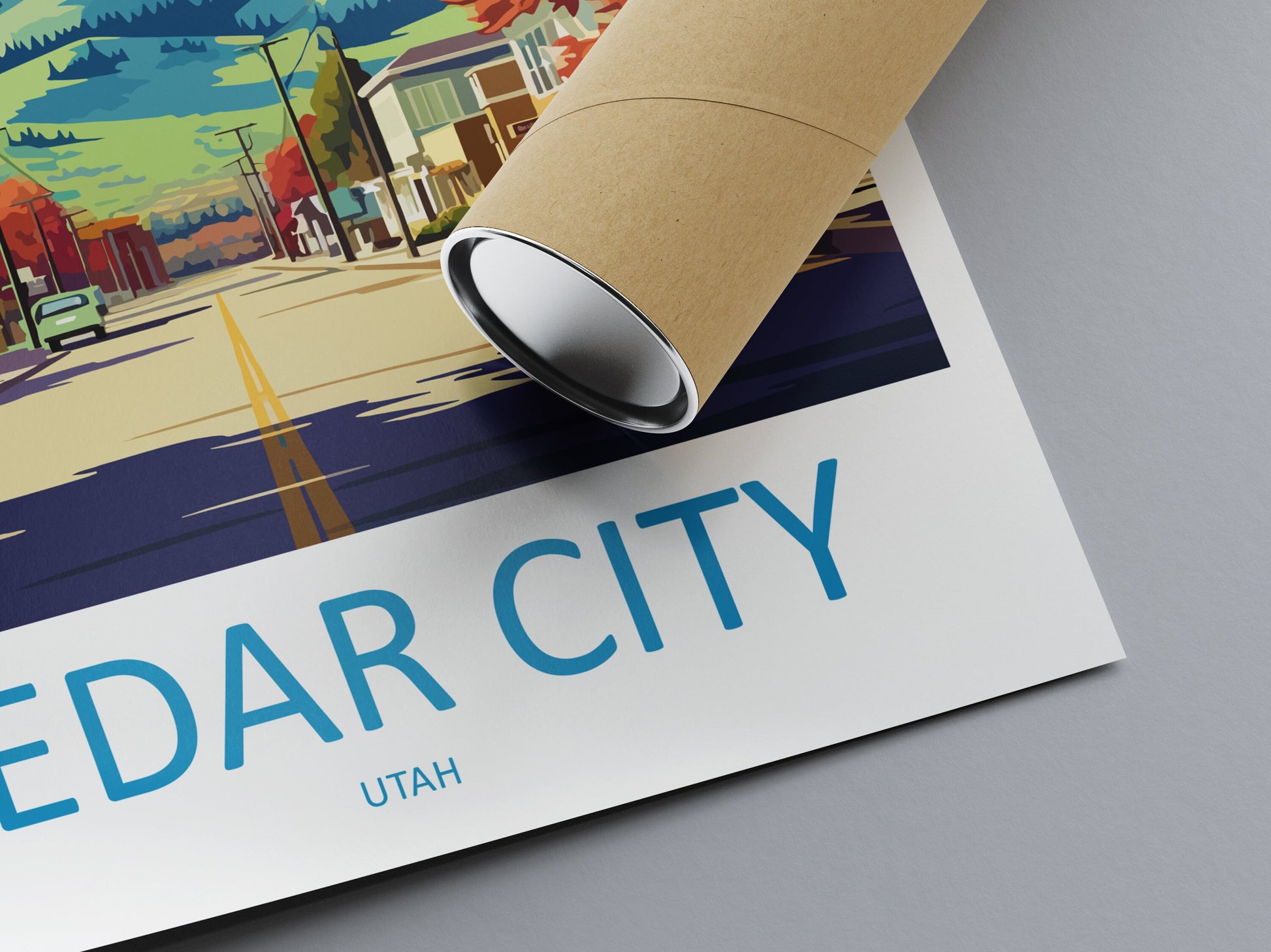 Cedar City Travel Print Wall Art Cedar City Wall Hanging Home Décor Cedar City Art Lovers Utah Art Lover Gift