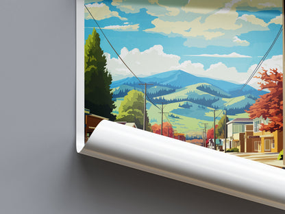 Cedar City Travel Print Wall Art Cedar City Wall Hanging Home Décor Cedar City Art Lovers Utah Art Lover Gift