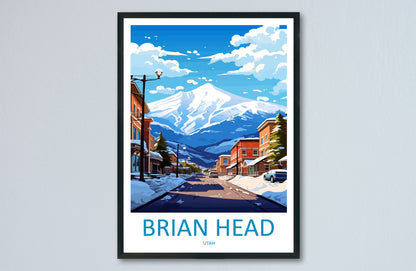 Brian Head Travel Print Wall Art Brian Head Wall Hanging Home Décor Brian Head Art Lovers Utah Art Lover Gift