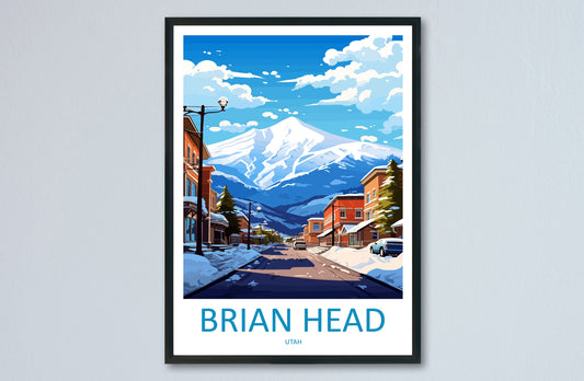 Brian Head Travel Print Wall Art Brian Head Wall Hanging Home Décor Brian Head Art Lovers Utah Art Lover Gift