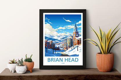 Brian Head Travel Print Wall Art Brian Head Wall Hanging Home Décor Brian Head Art Lovers Utah Art Lover Gift