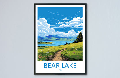 Bear Lake Travel Print Wall Art Bear Lake Wall Hanging Home Décor Bear Lake Art Lovers Utah Art Lover Gift