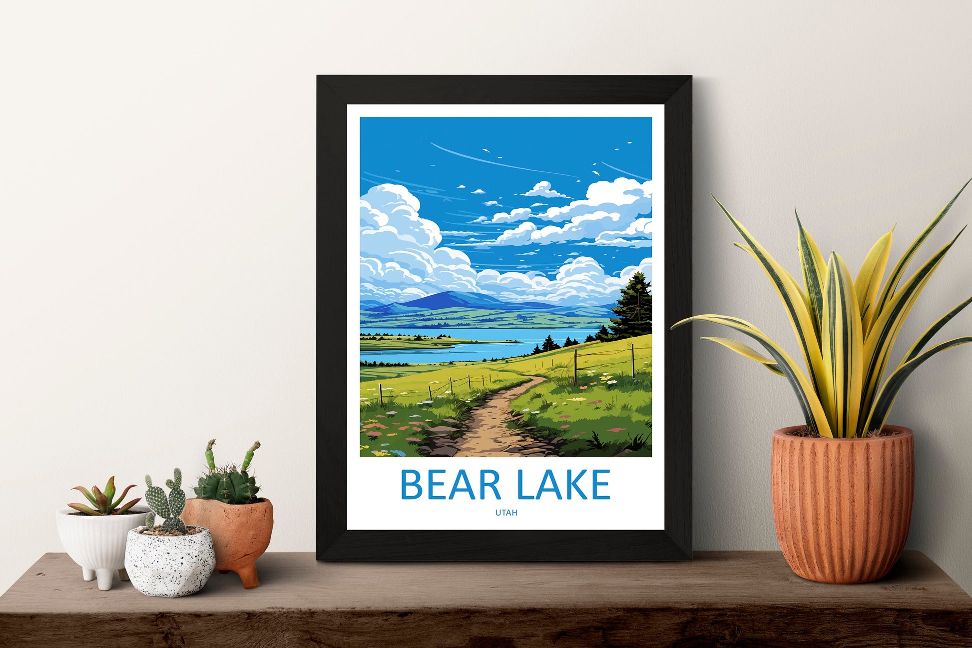 Bear Lake Travel Print Wall Art Bear Lake Wall Hanging Home Décor Bear Lake Art Lovers Utah Art Lover Gift