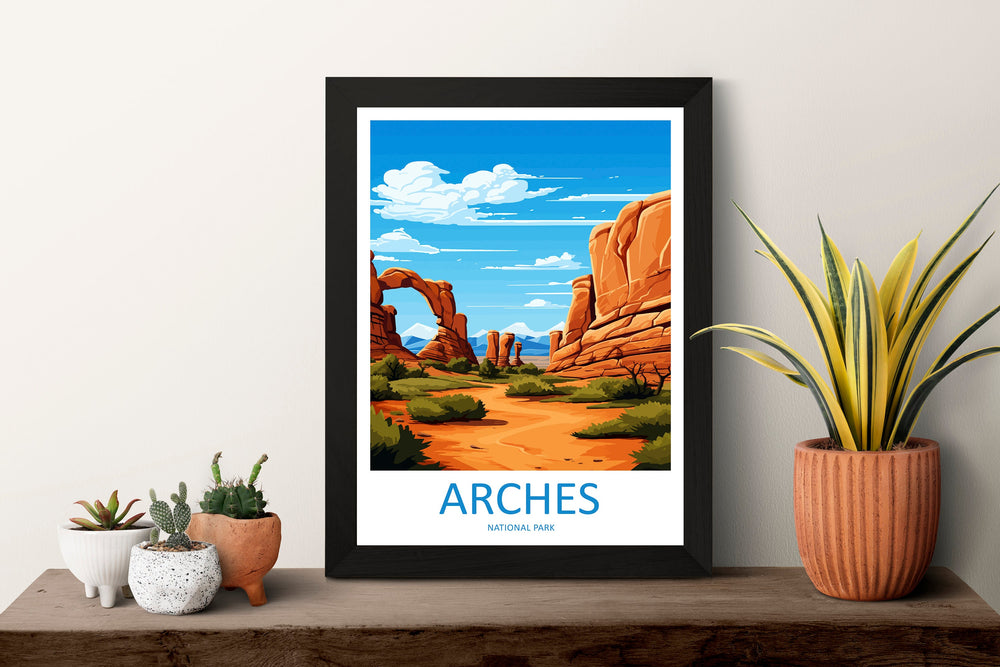 Arches National Park Travel Print Wall Art Arches National Park Wall Hanging Home Décor Arches National Park Art Lovers Utah Art Lover Gift