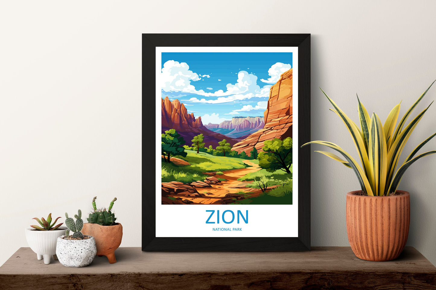 Zion National Park Travel Print Wall Art Zion National Park Wall Hanging Home Décor Zion National Park Art Lovers Utah Art Lover Gift