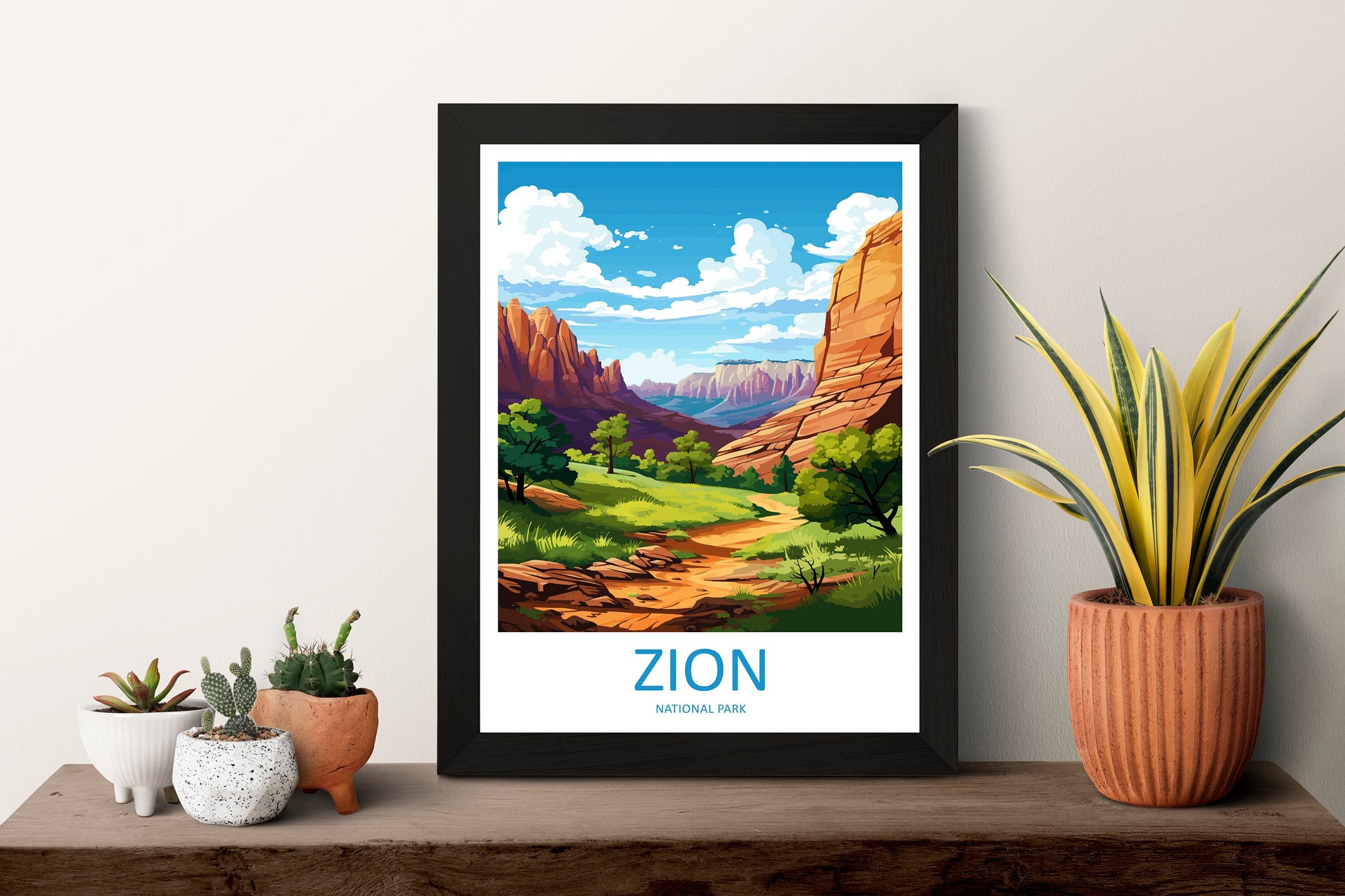 Zion National Park Travel Print Wall Art Zion National Park Wall Hanging Home Décor Zion National Park Art Lovers Utah Art Lover Gift