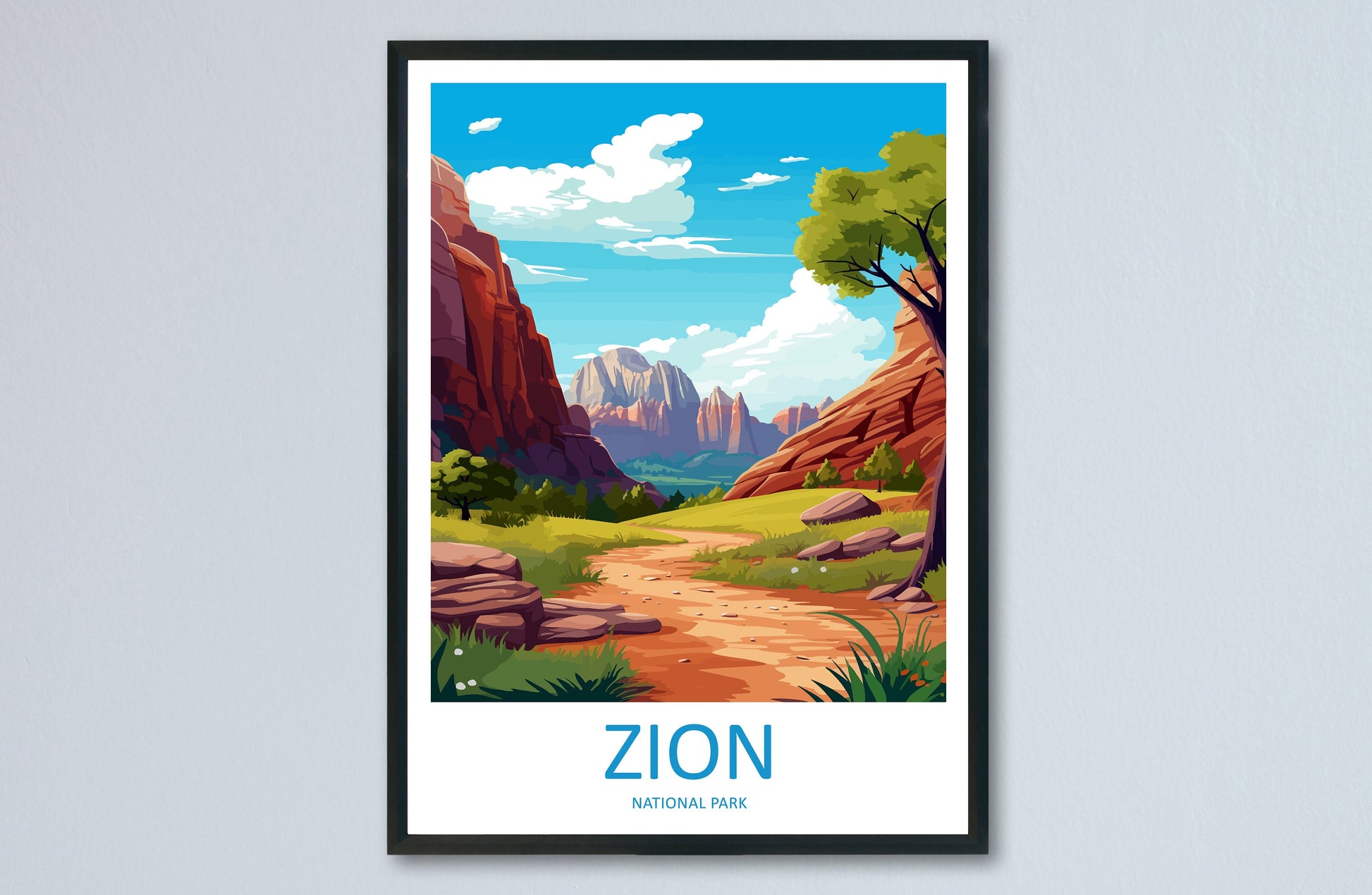 Zion National Park Travel Print Wall Art Zion National Park Wall Hanging Home Décor Zion National Park Art Lovers Utah Art Lover Gift