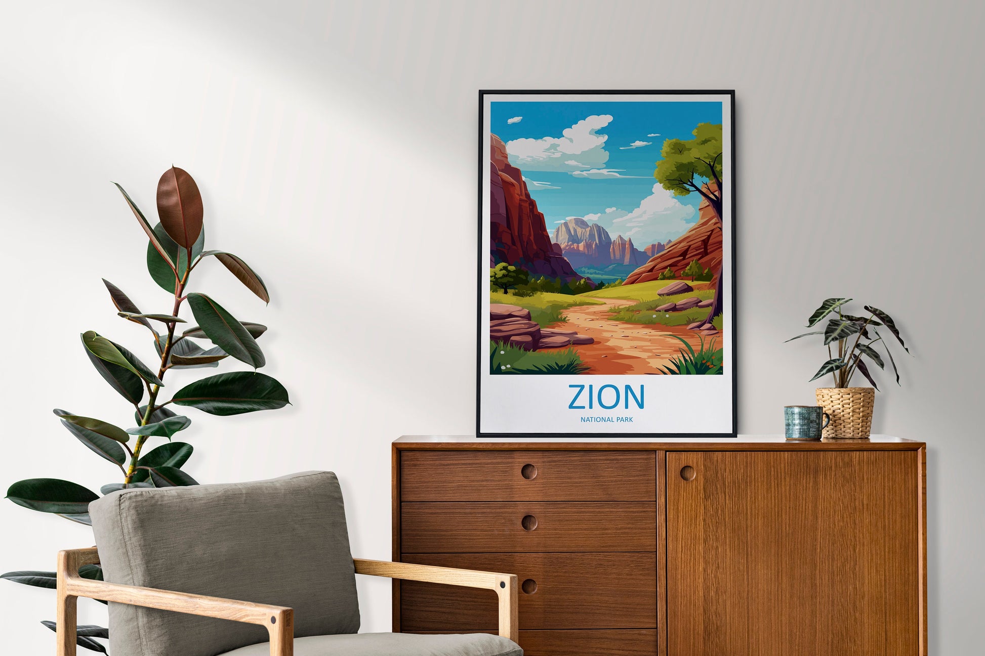 Zion National Park Travel Print Wall Art Zion National Park Wall Hanging Home Décor Zion National Park Art Lovers Utah Art Lover Gift