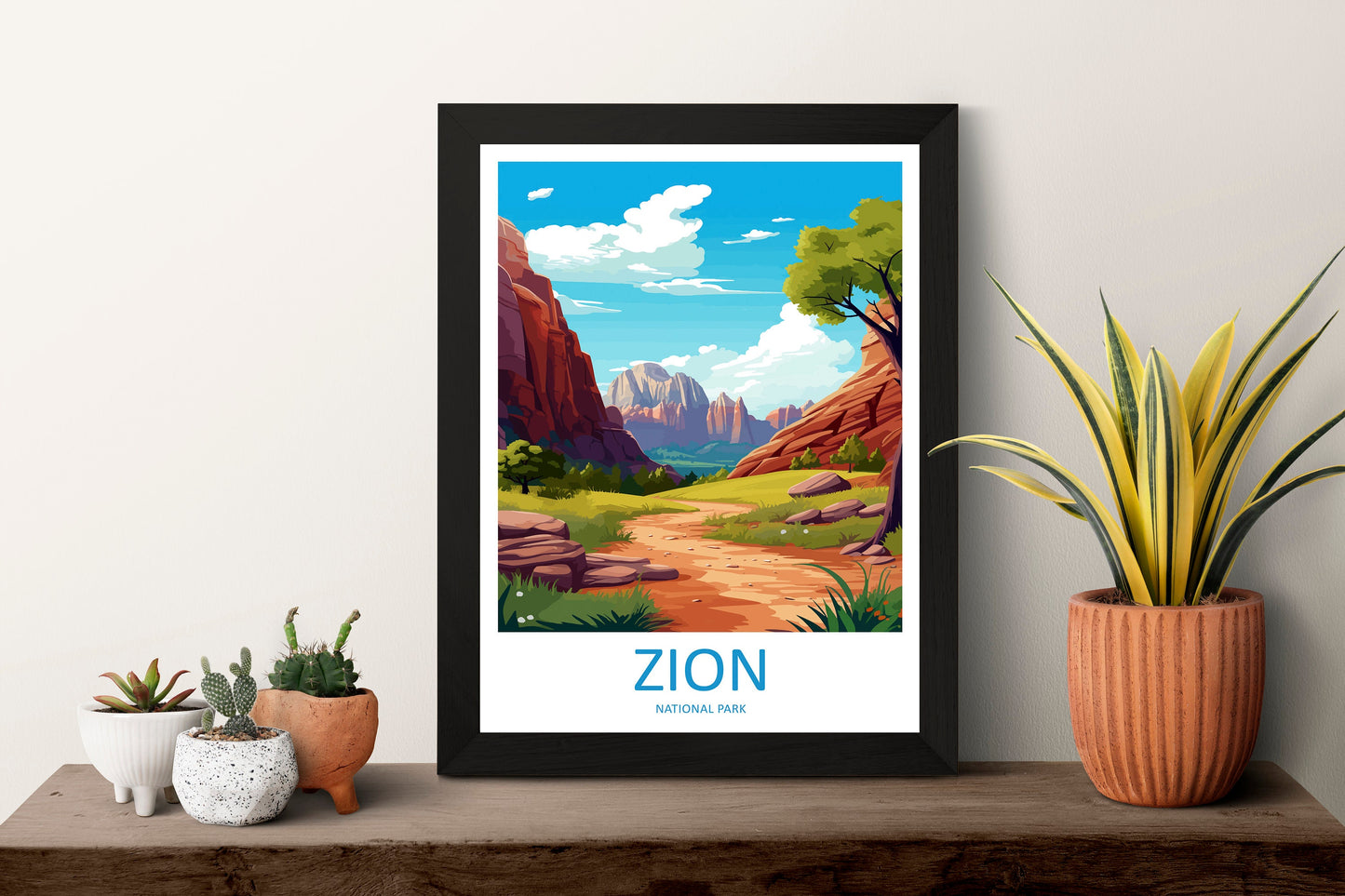 Zion National Park Travel Print Wall Art Zion National Park Wall Hanging Home Décor Zion National Park Art Lovers Utah Art Lover Gift