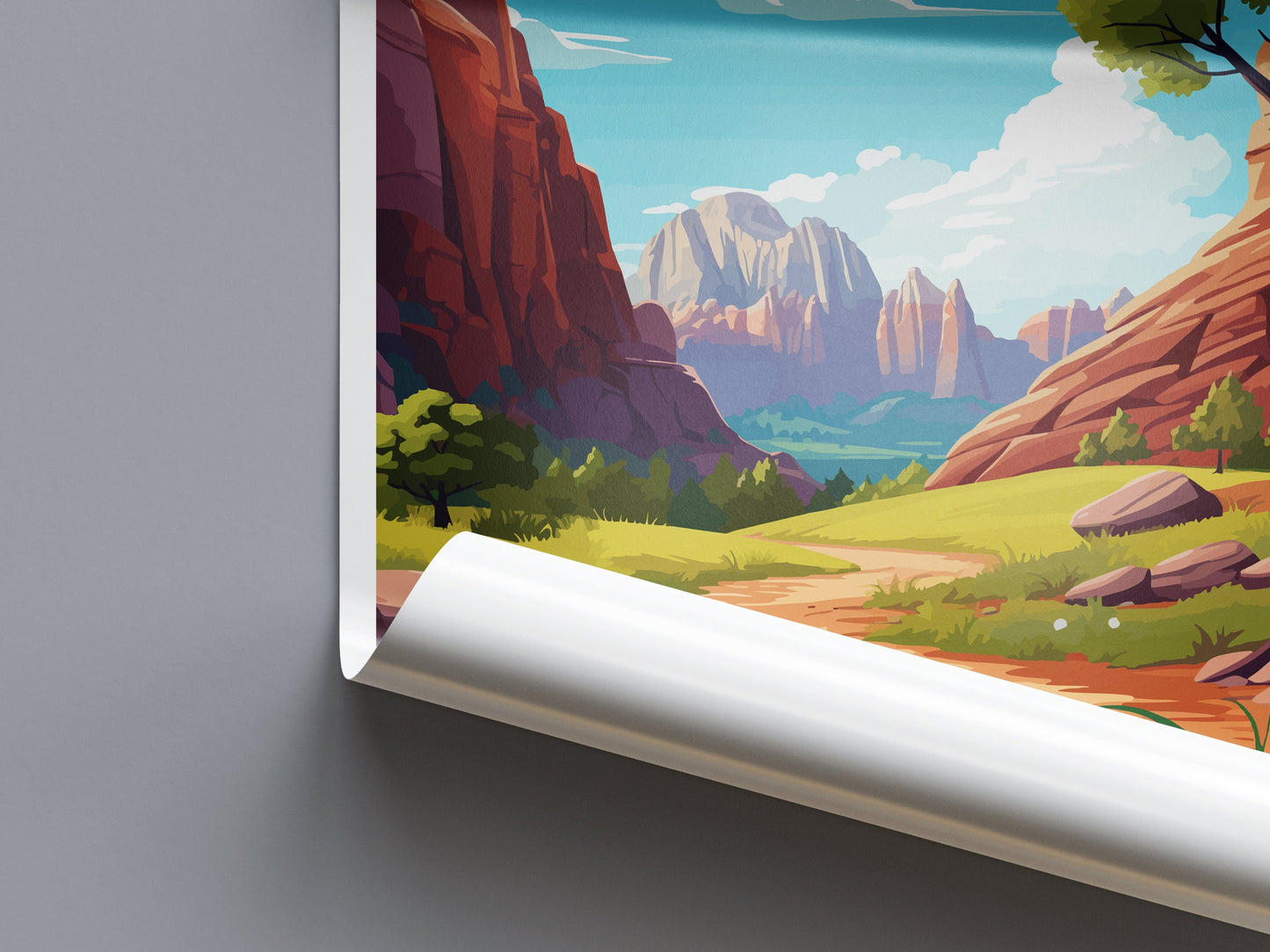 Zion National Park Travel Print Wall Art Zion National Park Wall Hanging Home Décor Zion National Park Art Lovers Utah Art Lover Gift