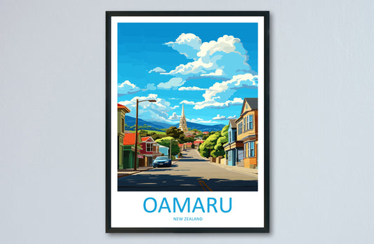 Oamaru Travel Print Wall Art Oamaru Wall Hanging Home Décor Oamaru Gift Art Lovers New Zealand Art Lover Gift Print