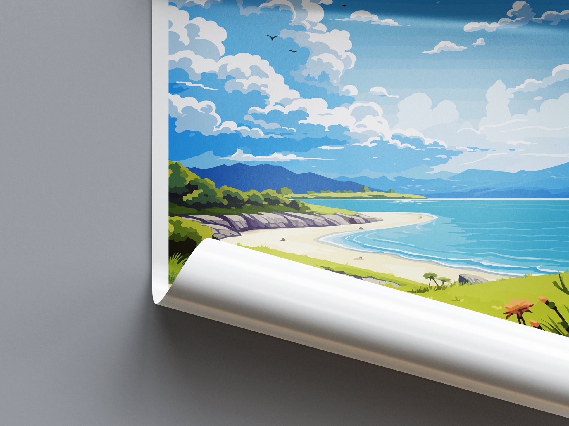 Pegasus Bay Travel Print Wall Art Pegasus Bay Wall Hanging Home Décor Pegasus BayGift Art Lovers New Zealand Art Lover Gift Print