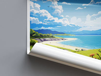 Pegasus Bay Travel Print Wall Art Pegasus Bay Wall Hanging Home Décor Pegasus BayGift Art Lovers New Zealand Art Lover Gift Print