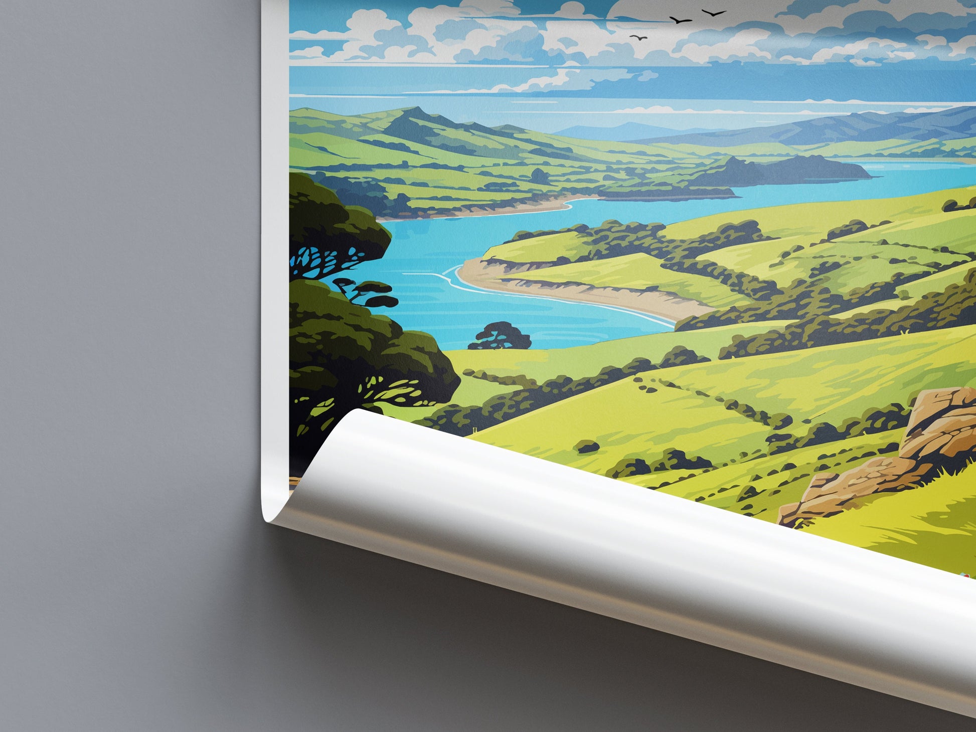 Otago Peninsula Travel Print Wall Art Otago Peninsula Wall Hanging Home Décor Otago Peninsula Gift Art Lovers New Zealand Art Lover Gift