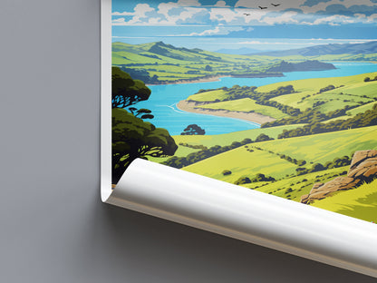 Otago Peninsula Travel Print Wall Art Otago Peninsula Wall Hanging Home Décor Otago Peninsula Gift Art Lovers New Zealand Art Lover Gift