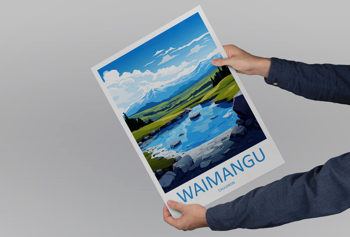 Waimangu Cauldron Travel Print Wall Art Waimangu Cauldron Wall Hanging Home Décor Waimangu Cauldron Gift Art Lovers New Zealand