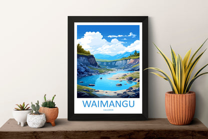 Waimangu Cauldron Travel Print Wall Art Waimangu Cauldron Wall Hanging Home Décor Waimangu Cauldron Gift Art Lovers New Zealand