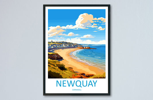 Newquay Travel Print Wall Art Newquay Wall Hanging Home Décor Newquay Gift Art Lovers Cornwall Art Newquay Gift