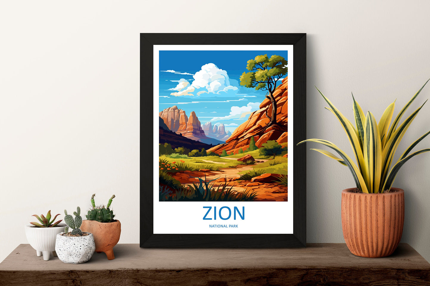 Zion National Park Travel Print Wall Art Zion National Park Wall Hanging Home Décor Zion National Park Art Lovers Utah Art Lover Gift