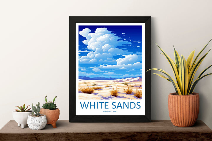 White Sands National Park Travel Print Wall Art White Sands National Park Wall Hanging Home Décor White Sands National Park Art Gift Poster