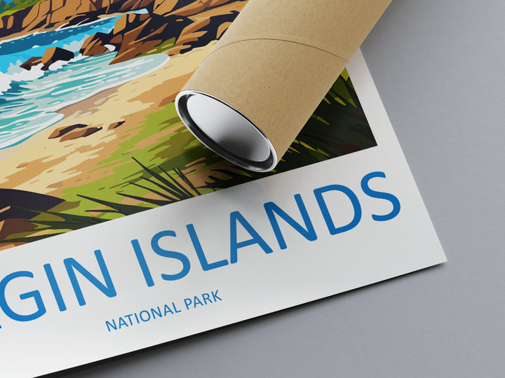 US Virgin Islands Travel Print Wall Art US Virgin Islands Wall Hanging Home Décor US Virgin Islands Gift Art Lovers Wall Art Caribbean