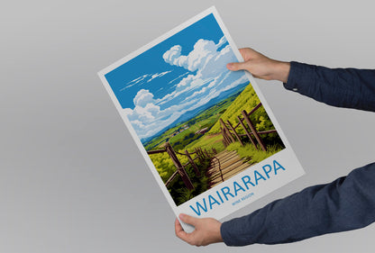 Wairarapa Wine Region Travel Print Wall Art Wairarapa Wine Region Wall Hanging Home Décor Wairarapa Wine Region Gift Art Lovers New Zealand