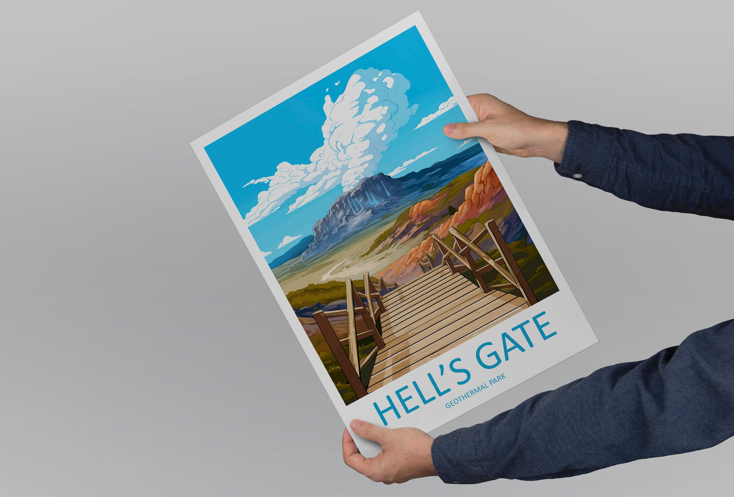 Hells Gate Geothermal Park Travel Print Wall Art Hells Gate Geothermal Park Wall Hanging Home Décor Hells Gate Geothermal Park New Zealand