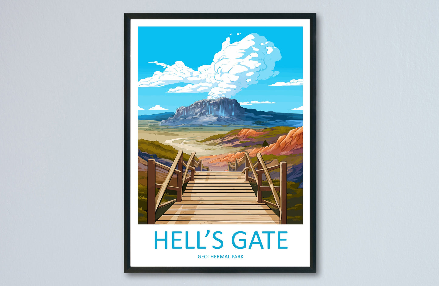 Hells Gate Geothermal Park Travel Print Wall Art Hells Gate Geothermal Park Wall Hanging Home Décor Hells Gate Geothermal Park New Zealand