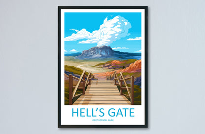 Hells Gate Geothermal Park Travel Print Wall Art Hells Gate Geothermal Park Wall Hanging Home Décor Hells Gate Geothermal Park New Zealand