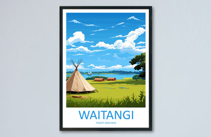 Waitangi Treaty Grounds Travel Print Wall Art Waitangi Treaty Grounds Wall Hanging Home Décor Waitangi Treaty Grounds New Zealand