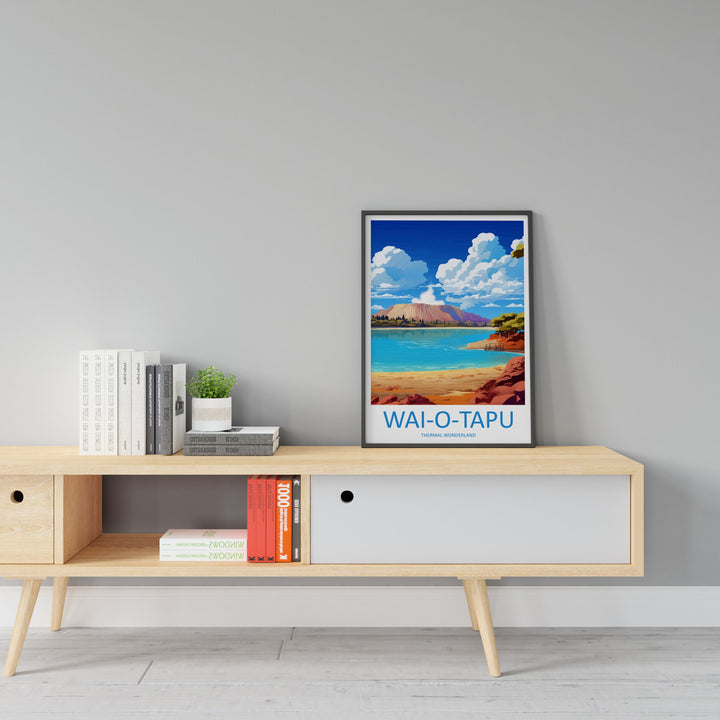 Waiotapu Thermal Wonderland Travel Print Wall Art Waiotapu Thermal Wonderland Wall Hanging Home Déco Waiotapu Thermal Wonderland New Zealand