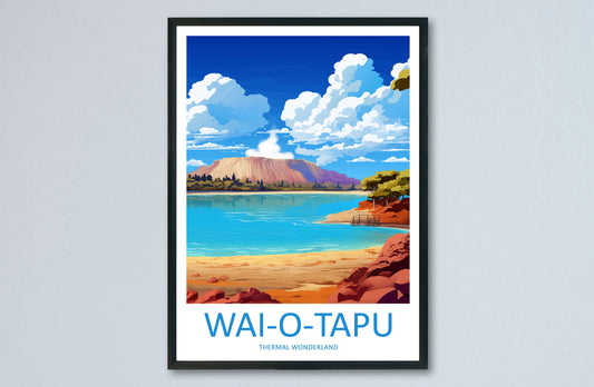 Waiotapu Thermal Wonderland Travel Print Wall Art Waiotapu Thermal Wonderland Wall Hanging Home Déco Waiotapu Thermal Wonderland New Zealand