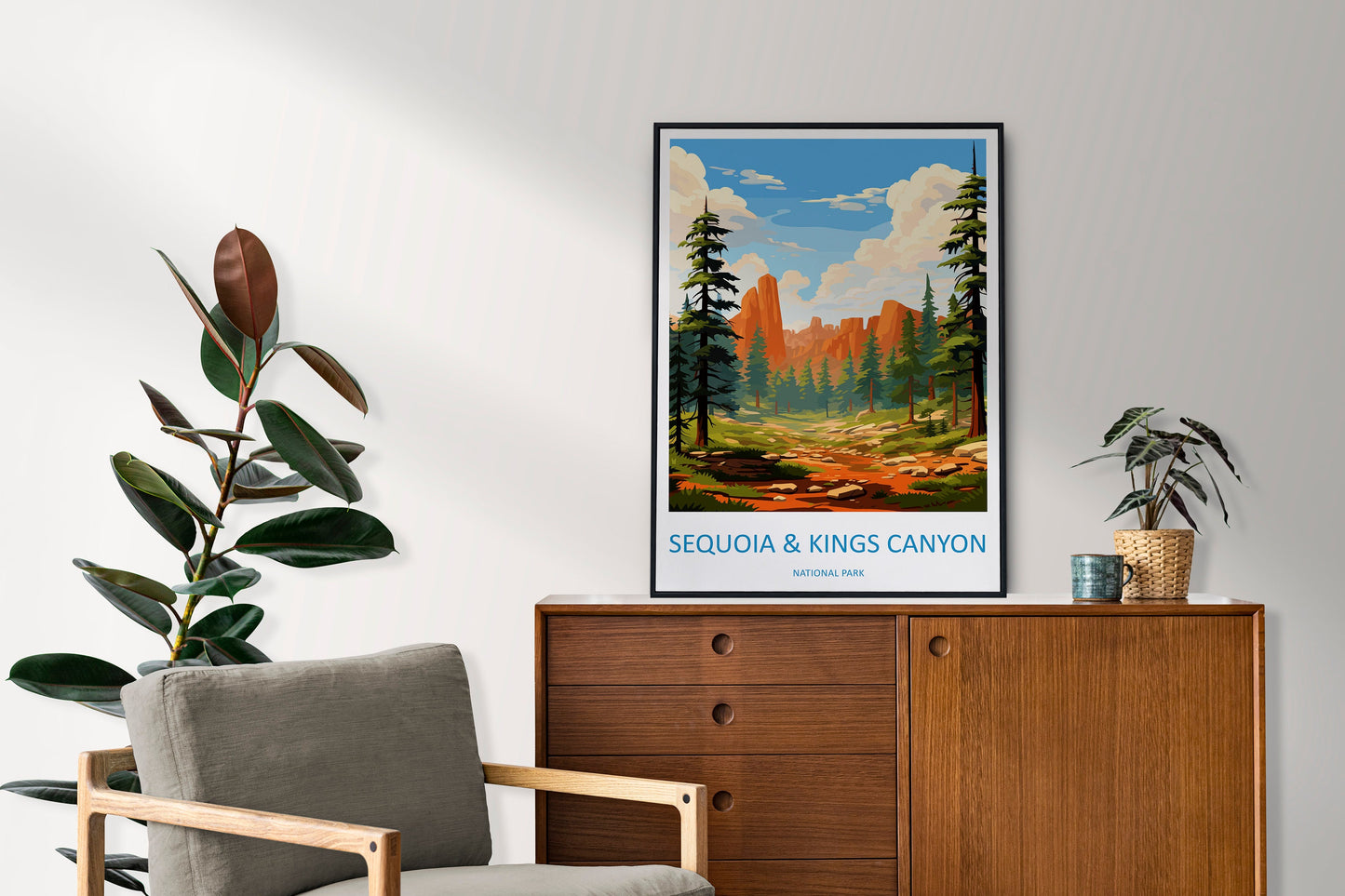 Sequoia Kings Canyon National Park Travel Print Wall Art Sequoia Kings Canyon Wall Hanging Home Décor Sequoia Kings Canyon Gift Art