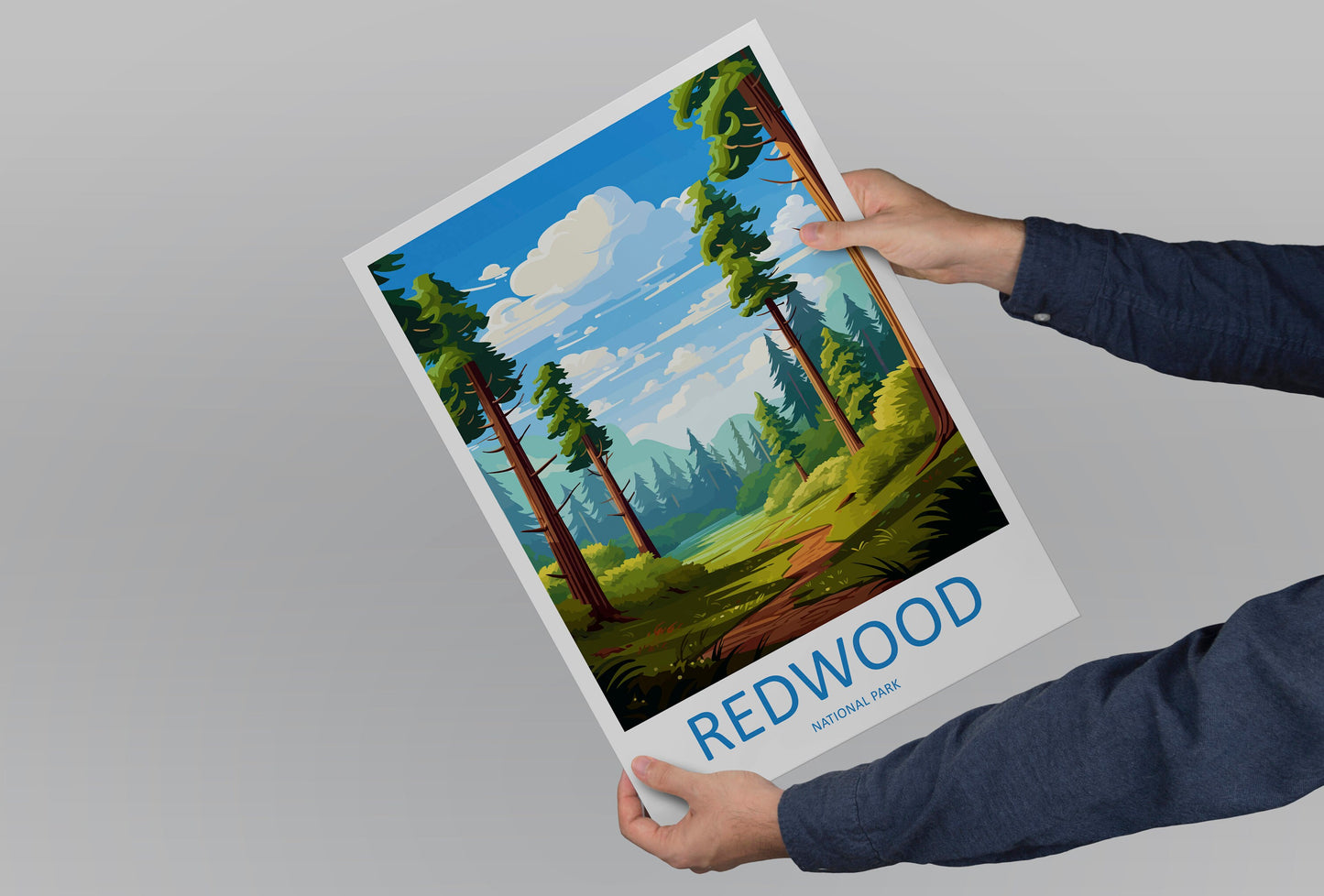 Redwood National Park Travel Print Wall Art Redwood Wall Hanging Home Décor Redwood Gift Art Lovers California Art Lover Gift
