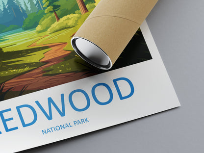 Redwood National Park Travel Print Wall Art Redwood Wall Hanging Home Décor Redwood Gift Art Lovers California Art Lover Gift