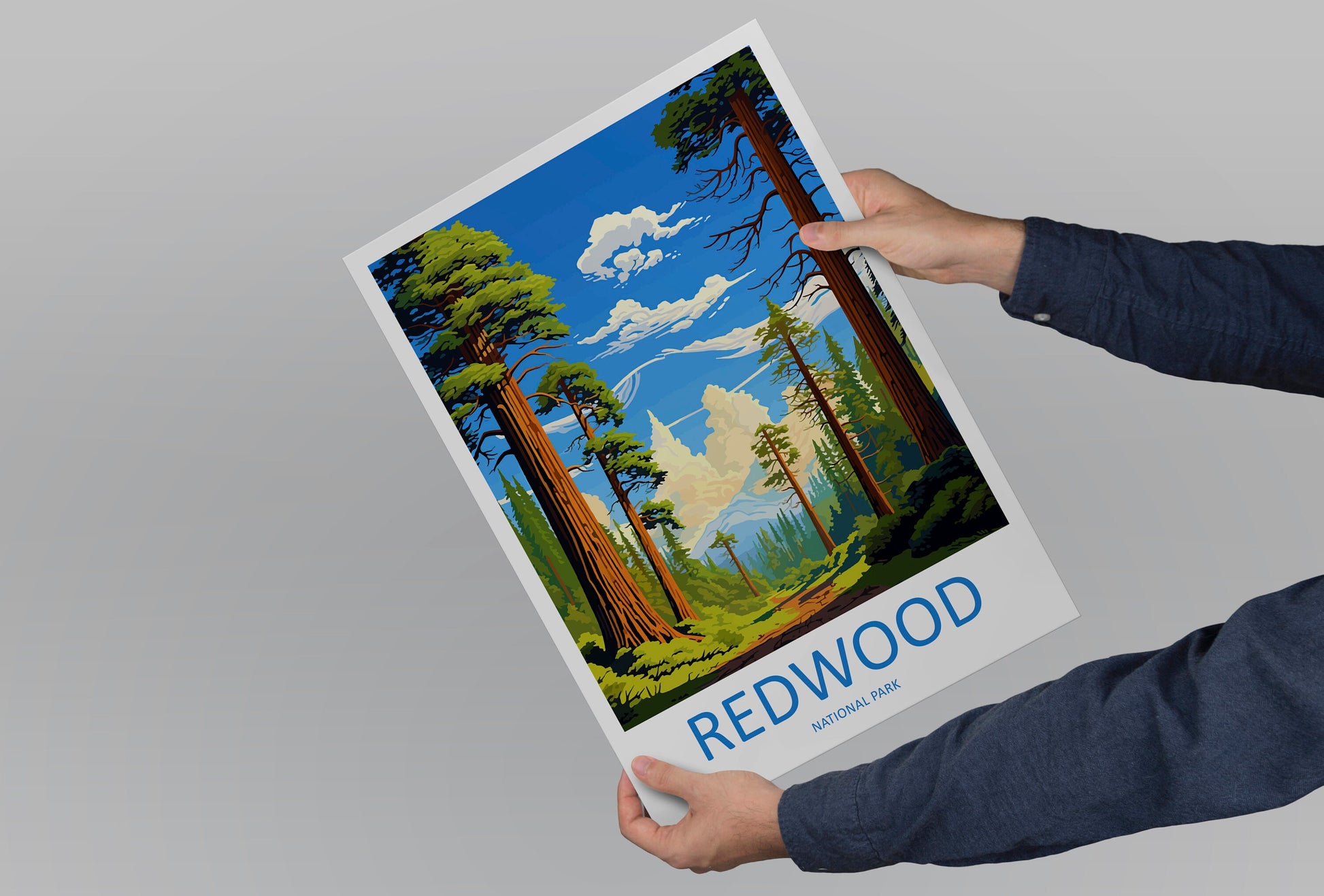 Redwood National Park Travel Print Wall Art Redwood Wall Hanging Home Décor Redwood Gift Art Lovers California Art Lover Gift