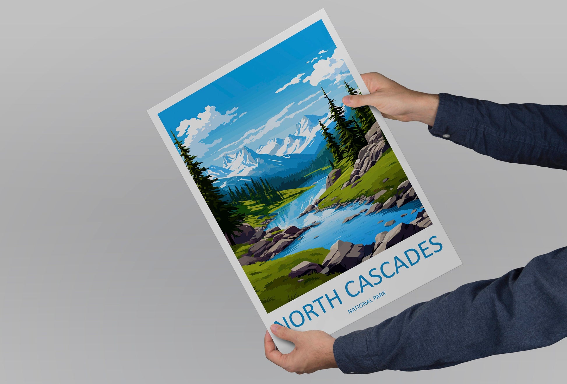 North Cascades Print North Cascades Home Décor National Park Art Print North Cascades Wall Print For Park Gift Wall Hanging North Cascades