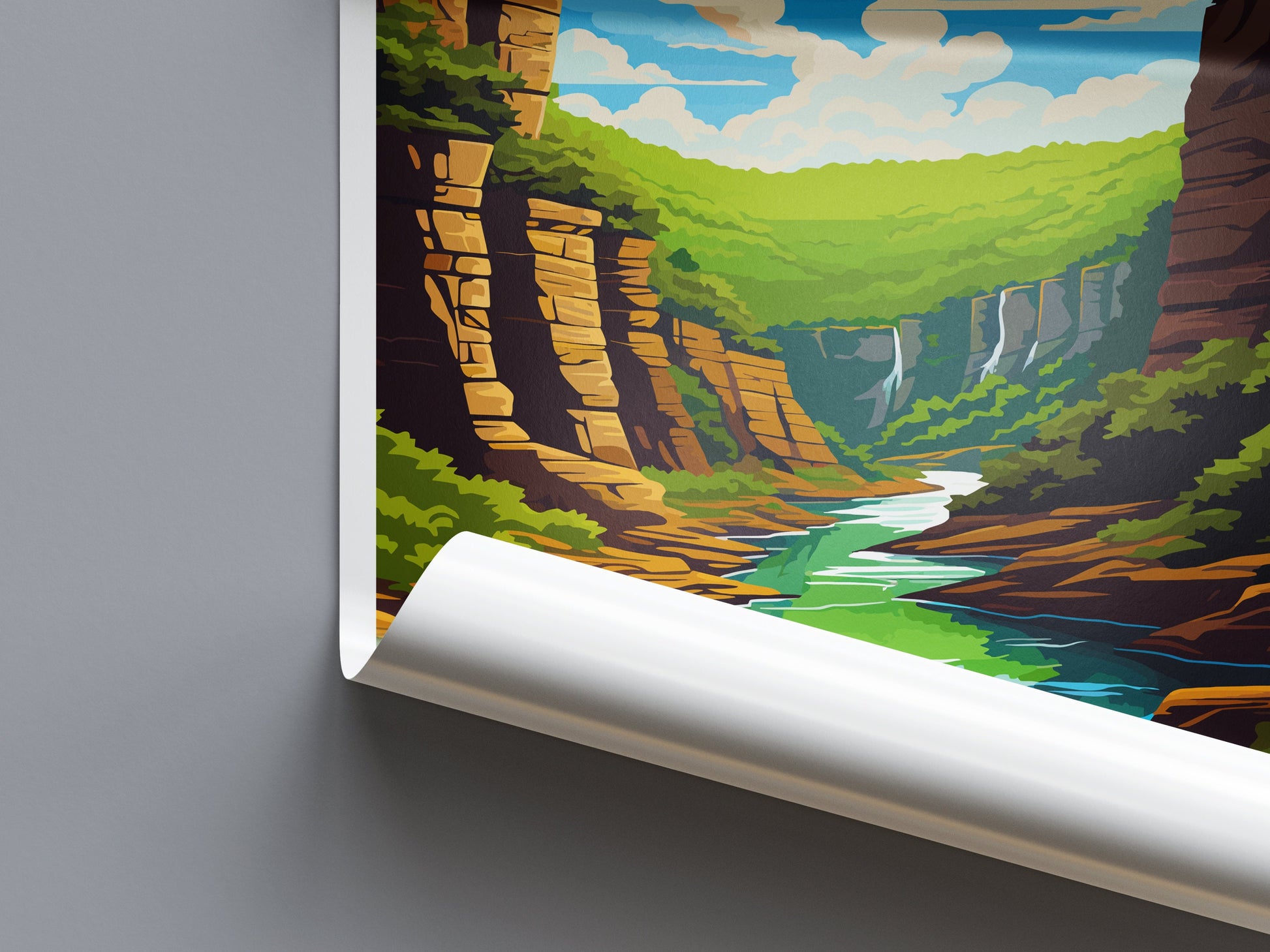 New River Gorge Print New River Gorge Home Décor National Park Art Print New River Gorge Wall Print For Park Gift Wall Hanging