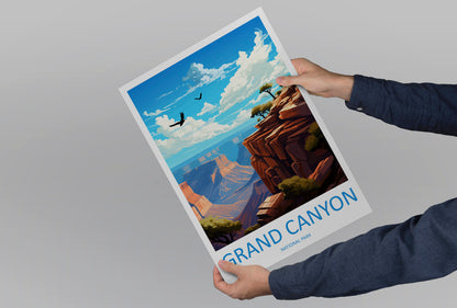 Grand Canyon National Park Travel Print Wall Art Grand Canyon Wall Hanging Home Décor Grand Canyon Gift Art Lovers Arizona Art Lover Gift