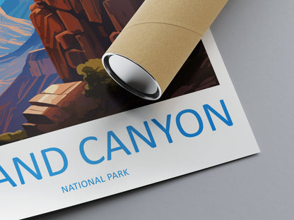 Grand Canyon National Park Travel Print Wall Art Grand Canyon Wall Hanging Home Décor Grand Canyon Gift Art Lovers Arizona Art Lover Gift