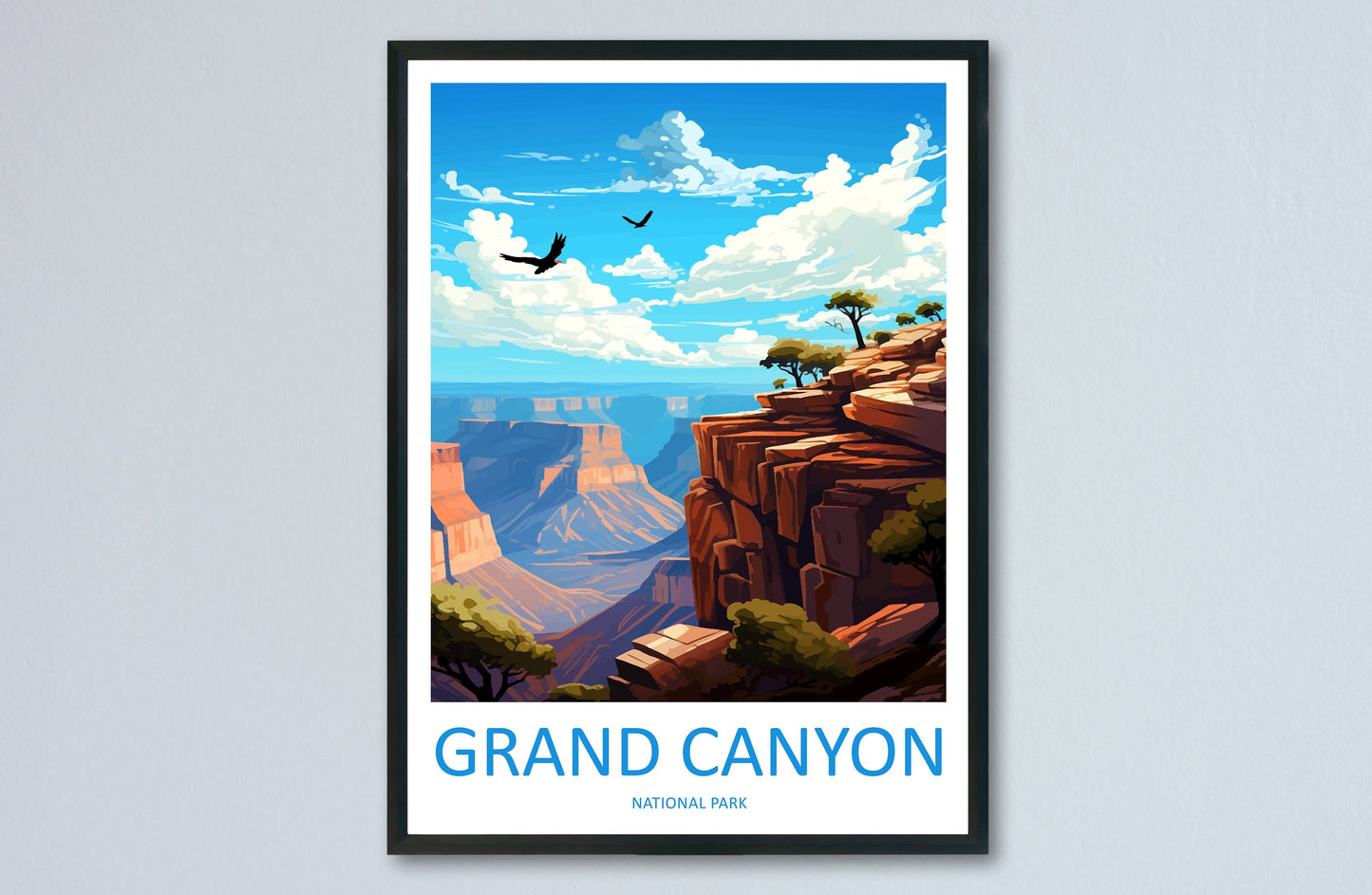 Grand Canyon National Park Travel Print Wall Art Grand Canyon Wall Hanging Home Décor Grand Canyon Gift Art Lovers Arizona Art Lover Gift