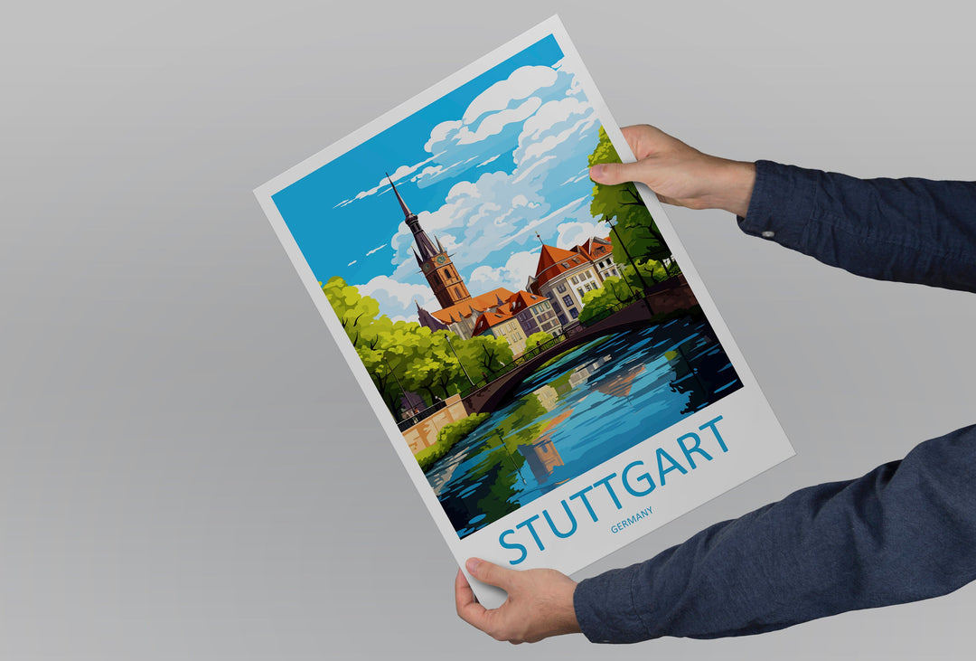 Stuttgart Travel Print Wall Art Stuttgart Wall Hanging Home Decor Stuttgart Gift Art Lovers Wall Art Print Art Stuttgart Germany