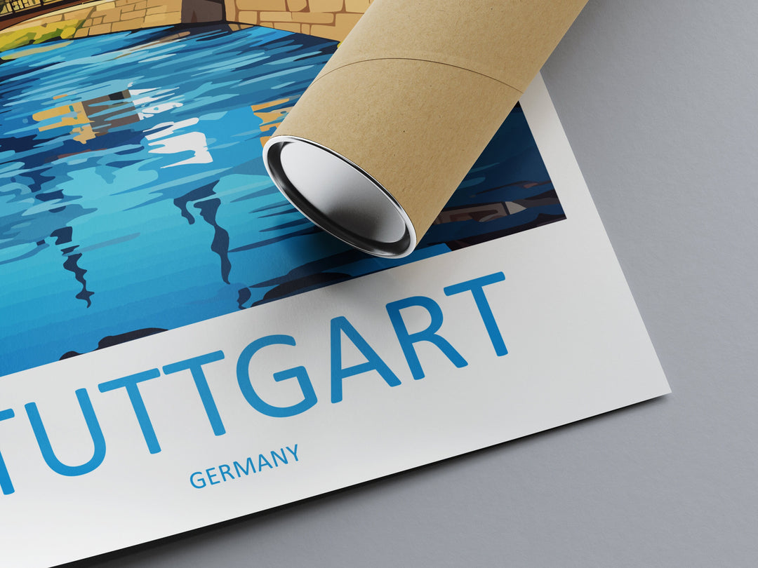 Stuttgart Travel Print Wall Art Stuttgart Wall Hanging Home Decor Stuttgart Gift Art Lovers Wall Art Print Art Stuttgart Germany