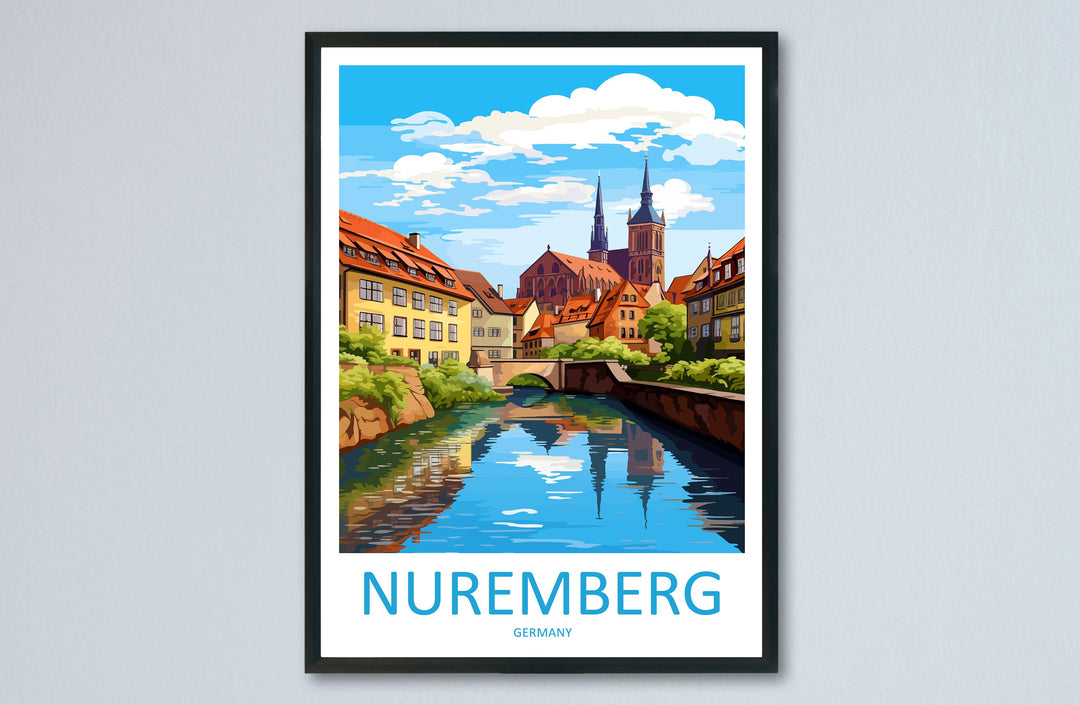 Nuremberg Travel Print Wall Art Nuremberg Wall Hanging Home Decoration Nuremberg Gift Art Lovers Wall Art Print Art Nuremberg Germany Poster
