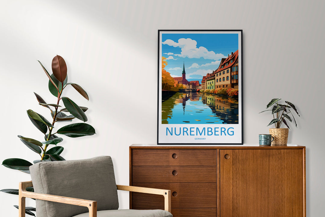 Nuremberg Travel Print Wall Art Nuremberg Wall Hanging Home Decoration Nuremberg Gift Art Lovers Wall Art Print Art Nuremberg Germany Poster