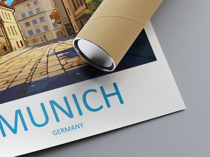 Munich Travel Print Wall Art Munich Wall Hanging Home Decoration Munich Gift Art Lovers Wall Art Print Art Munich Germany Poster