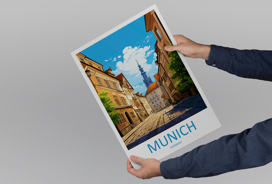 Munich Travel Print Wall Art Munich Wall Hanging Home Decoration Munich Gift Art Lovers Wall Art Print Art Munich Germany Poster