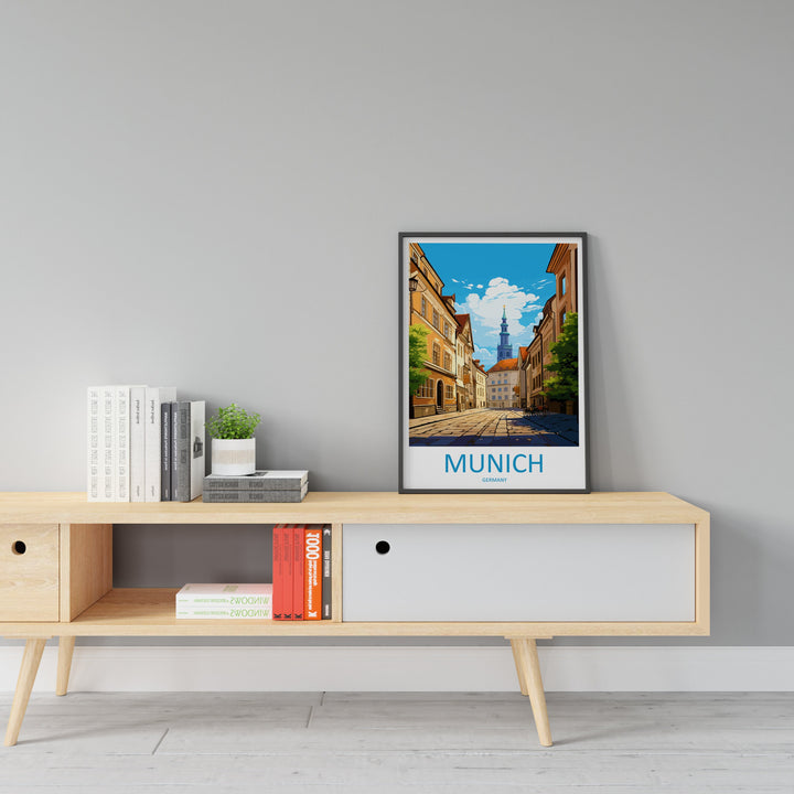 Munich Travel Print Wall Art Munich Wall Hanging Home Decoration Munich Gift Art Lovers Wall Art Print Art Munich Germany Poster